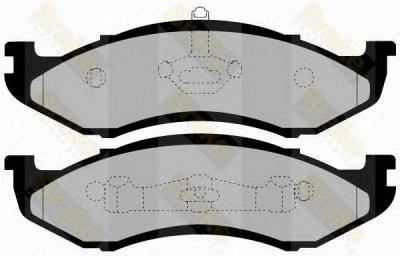 BRAKE ENGINEERING pa1445 -  Комплект тормозных колодок, дисковый тормоз
